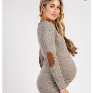 Knit Dress with Suede Elbow Patches